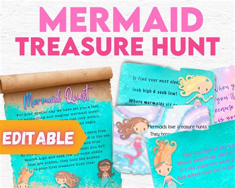 Mermaid Treasure Hunt Game Watch As Players Have Fun Running Around