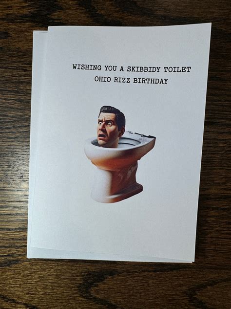 Skibidi Toilet Ohio Rizz Birthday Hilarious Meme-inspired Greeting Card ...