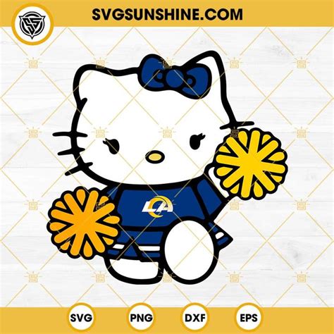 3 49los Angeles Rams Hello Kitty Cheerleader Svg Png Dxf Eps Cut Files