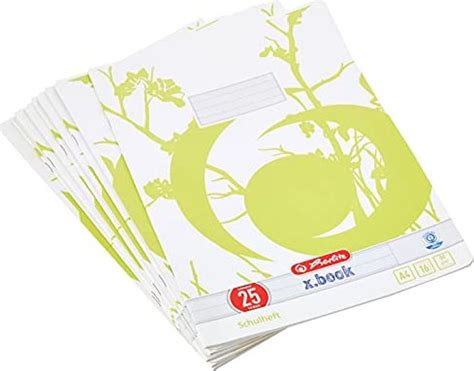 Herlitz X Book Schulheft Recycling A4 Lineatur 25 16 Blatt 10er Pack