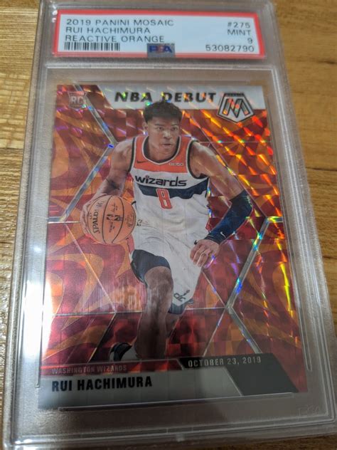 Yahoo オークション 八村塁RC psa9 mosaic ORANGE prizm 2019 20 ル