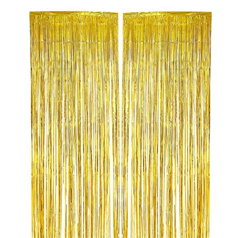 Party Decoration Foil Curtain Gold Colour