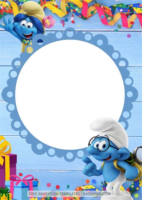 The Smurfs Birthday Party Photo Frame