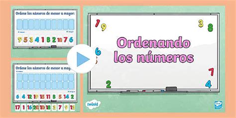 FREE PowerPoint Ordenando los números Twinkl