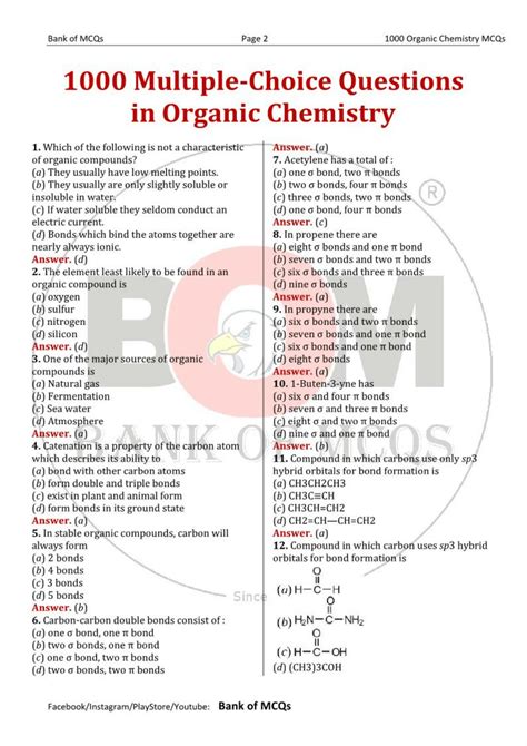 Solution Organic Chemistry Mcqs Help Material Studypool