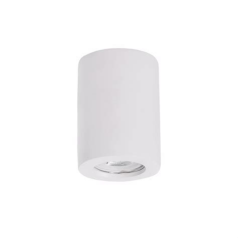 Plafone Da Soffitto Led Gu10 Gesso Bianco Cilindro Pitturabile 57D7