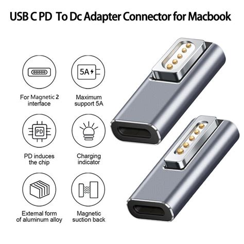 100W Type C Laptop Power Adapter Connector Plug USB Type C To Universal