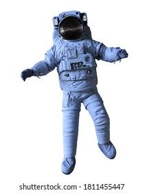 Astronaut Showing Thumbs Standing Spaceman Isolated Stock Illustration