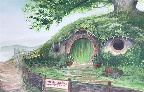 Bag End Print The Hobbit Bilbo Baggins Hobbit Hole Etsy