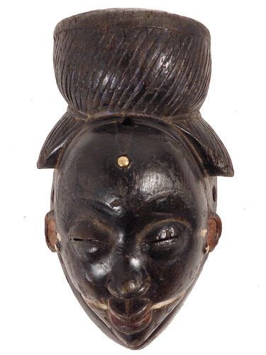 Blackened Ikwara Night Mask Punu Gabon Sold At Auction On 26th