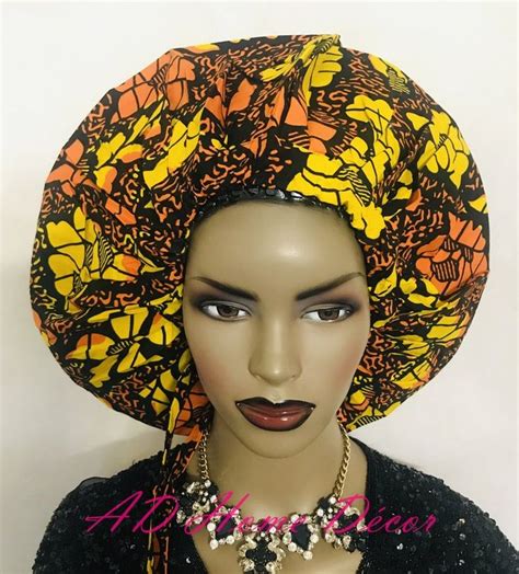 BLOSSOM X Large Adjustable Ankara Print Bonnet Etsy Bonnets Etsy