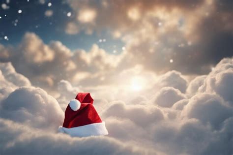 Premium Ai Image Angelic Christmas Hat In Paradise With Many