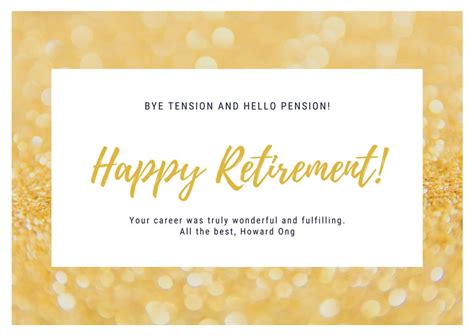 Free Printable Happy Retirement Retirement Card Template - Printable ...