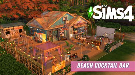 The Sims 4 Beach Cocktail Bar 🌴🌊 Stop Motion No Cc Sims4 Summer