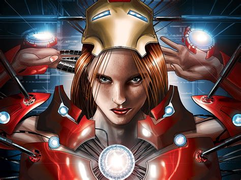 Hd Wallpaper Iron Man Comics Marvel Comics Women Redhead Pepper