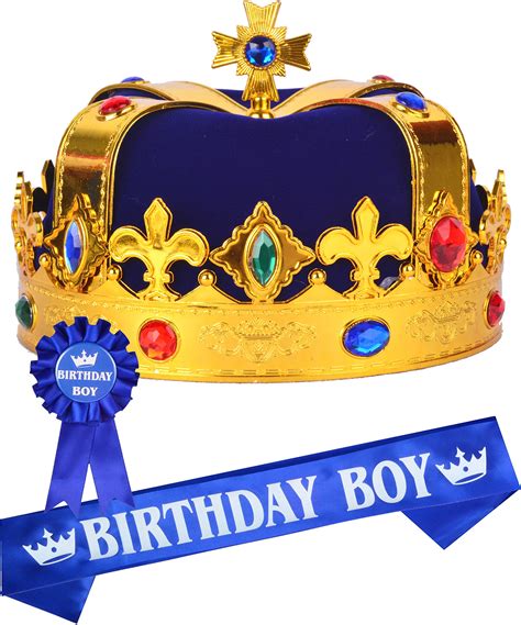 Buy Birthday King Crown And Sash For Boy Birthday Boy Prince Crown