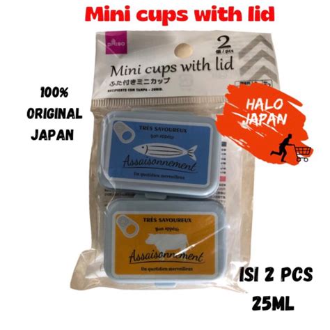 Jual Daiso Mini Cups With Lid Original Japan Shopee Indonesia