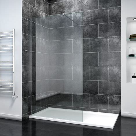 Elegant Walk In Shower Enclosure Mm Easy Clean Glass Wetroom Shower