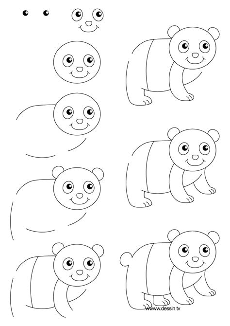 Panda Sketch Step By Step At Paintingvalley Explore Collection Of