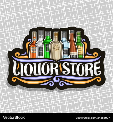 Logo for liquor store Royalty Free Vector Image