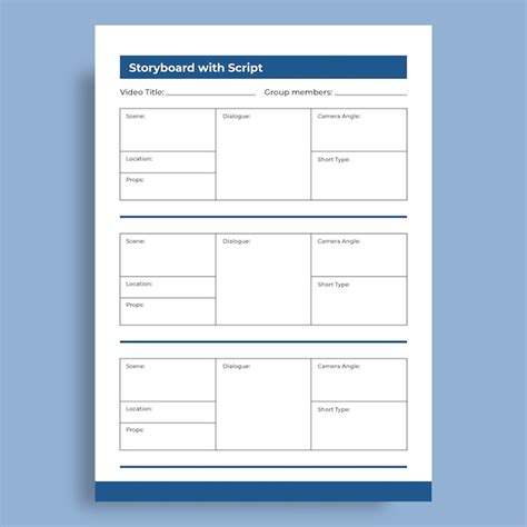 vector simple script storyboard