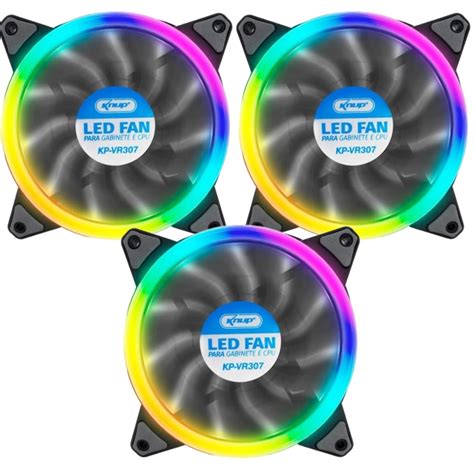 Kit Cooler Fan Led Rgb Mm Ventoinha Pc Gamer Shopee Brasil