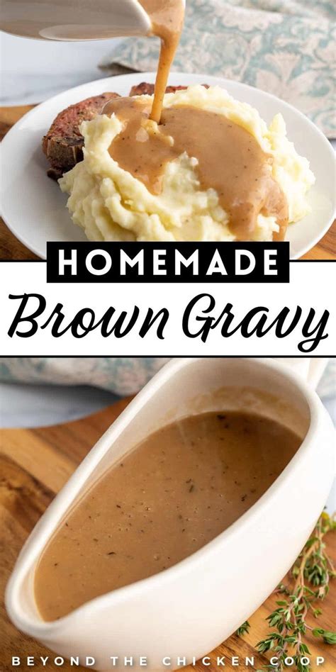 Easy Brown Gravy From Scratch Recipe Homemade Brown Gravy Homemade