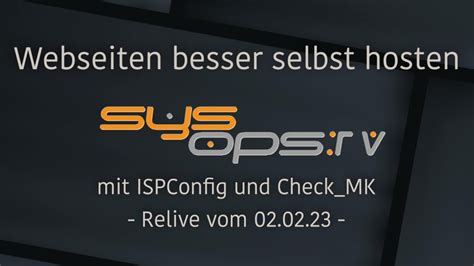 Websites Selbst Hosten Mit ISPConfig Check MK Und ZFS Z B Nextcloud