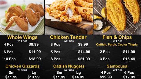 Menu Hooks Fish And Chips Restaurant 7639 Jolly Ln Brooklyn Park