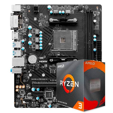 Kit Upgrade AMD Ryzen 3 4100 Placa Mãe Chipset B450 PATOLOCO