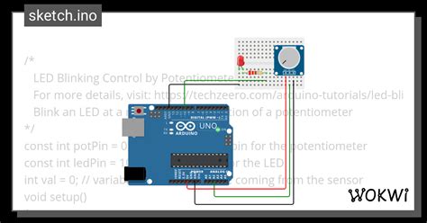 Controlling The Led Blink Rate With The Potentiometer Interfacing With