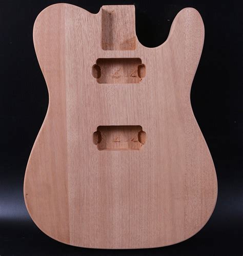 Mahogany Wood Guitar Body HH Pickups Guitar Replacement TELE Style Body