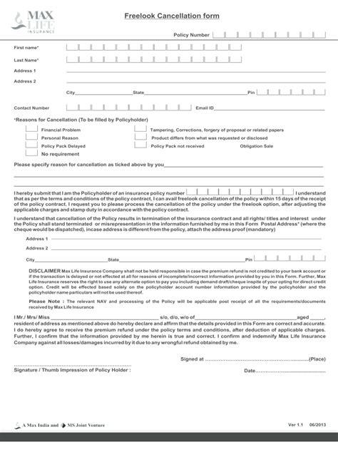 Max Life Ecs Cancellation Form Pdf Fill Out Sign Online DocHub