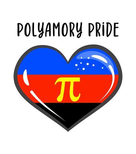 Polyamory Pride Heart Symbol Rainbow Heart Sticker Pride Banner Lgbt