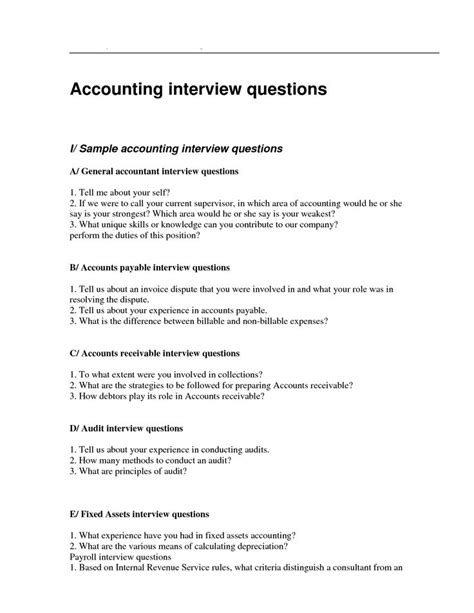 Accounting Questions Asked In Interview With Answers Top 21