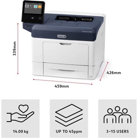 Xerox Versalink B400dn A4 Black And White Mono Laser Printer With Duplex Printing 2 Sided