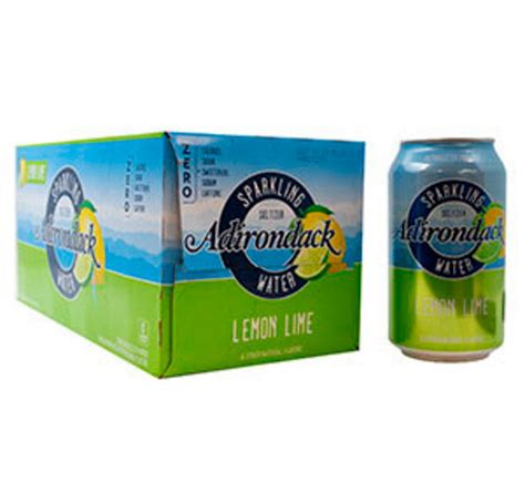 Adirondack Lemon Lime Sparkling Seltzer Water 8 Count Carton 12 Fl Oz