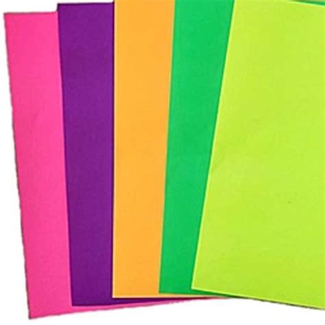 Papel Cartolina Dupla Face Fluorescente Color Set X Cm V M P Hm