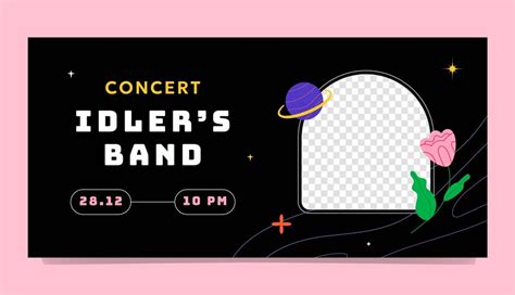 Premium Vector | Live concert horizontal banner template