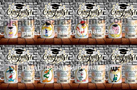 Looney Tunes Graduaciones Egresados Pack Tazas Plantillas Para Sublimar