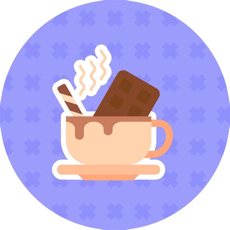 Hot Chocolate Flat Sticker Icon Vector Art At Vecteezy