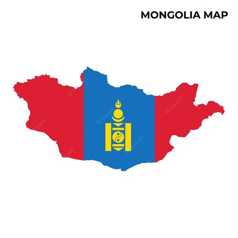 Premium Vector | Mongolia National Flag Map Design Illustration Of ...