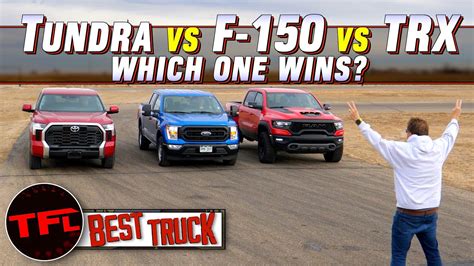 Toyota Tundra Drag Races Ford F Powerboost Ram Trx Says