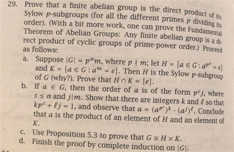 Solved Prove That A Finite Abelian Group Is The Direct Chegg