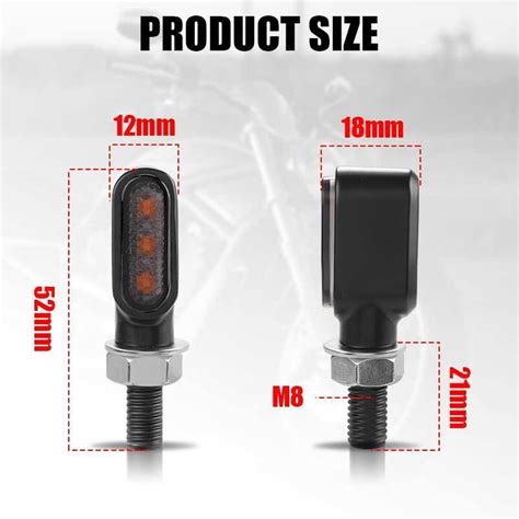 Buy Pair Motorcycle Led Mini Turn Signal Light Blinker Indicator Dc