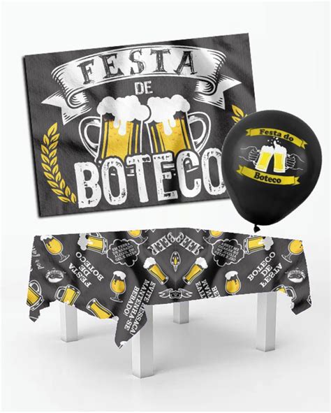 Kit De Painel Toalha De Mesa E Bexiga Tema Boteco Elo