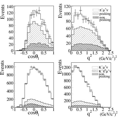 Fit Projections For π − µ ν And D 0 → K − µ ν The Fit Is Performed