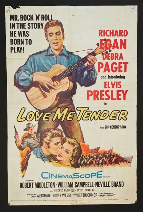 Love Me Tender (1956) – Original One Sheet Movie Poster - Hollywood ...