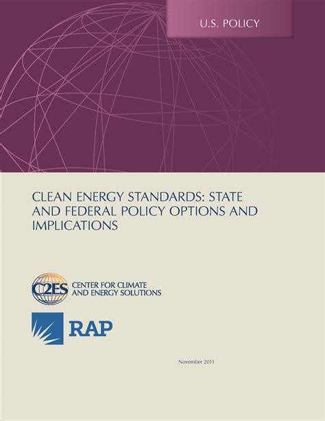 Clean Energy Standards State And Federal Policy Options And