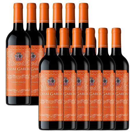 Kit 12 Garrafas Vinho Português Casal Garcia Tinto Seco Douro 750ml Shopee Brasil